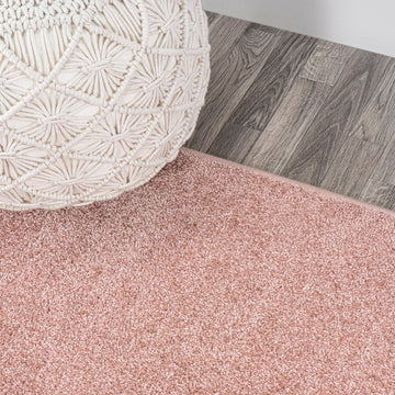 Haze Solid Low-pile Area Rug Pink
